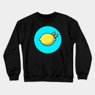 Lemon Cartoon Vector Icon Illustration Crewneck Sweatshirt